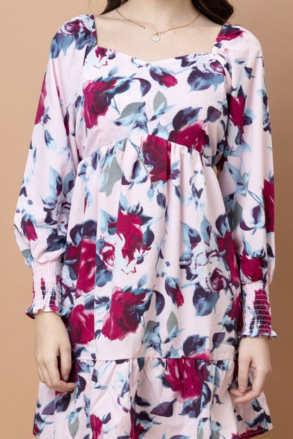 Floral Printed Fit & Flare Dress