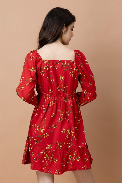 Floral Printed Fit & Flare Dress