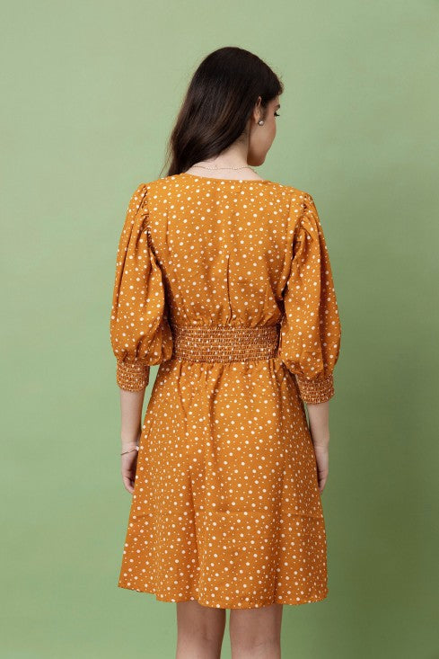 Smocked Waist Fit & Flare Dress