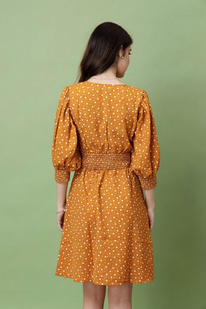 Smocked Waist Fit & Flare Dress