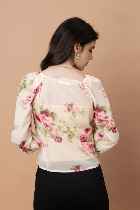 Floral Printed Blouson Top