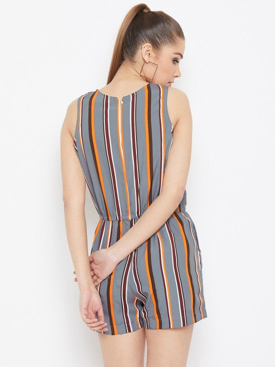 Stripes Printed Playsuit