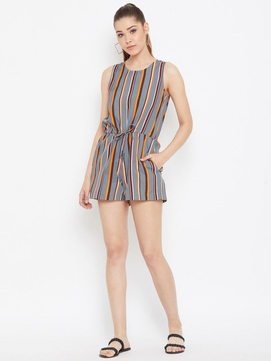 Stripes Printed Playsuit