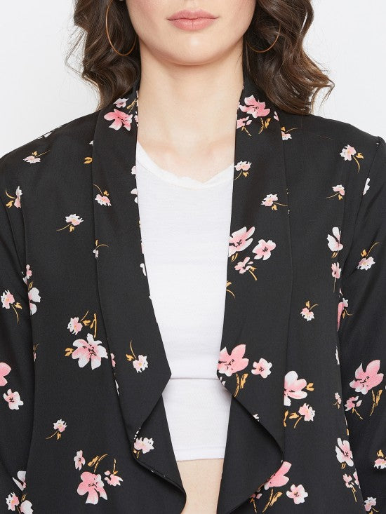 Floral printed summer blazer