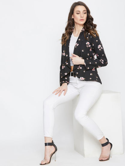 Floral printed summer blazer