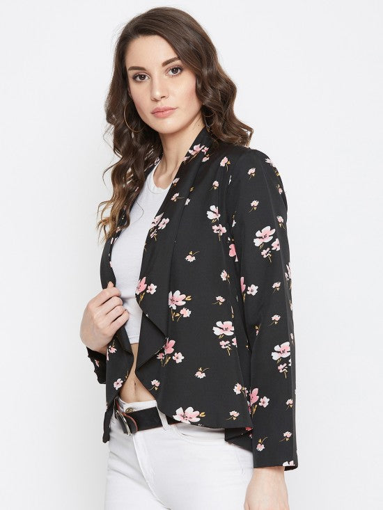 Floral printed summer blazer
