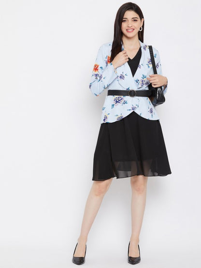 Floral printed summer blazer