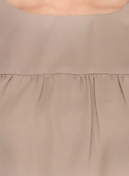 Solid Bell Sleeves Top With Back Buttons