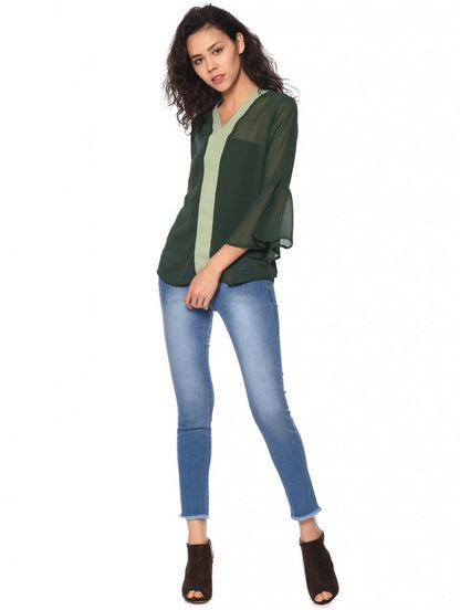 PURYS solid green top