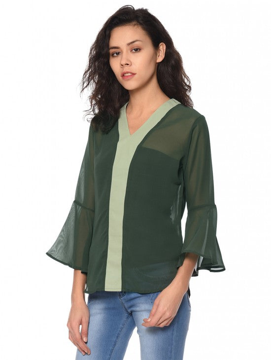 PURYS solid green top