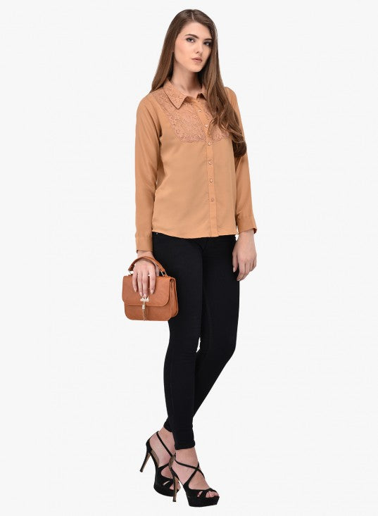 Solid lace shirt