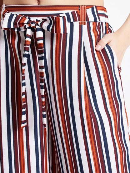 Stripes printed culottes