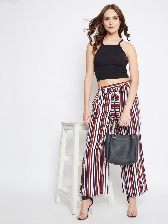 Stripes printed culottes