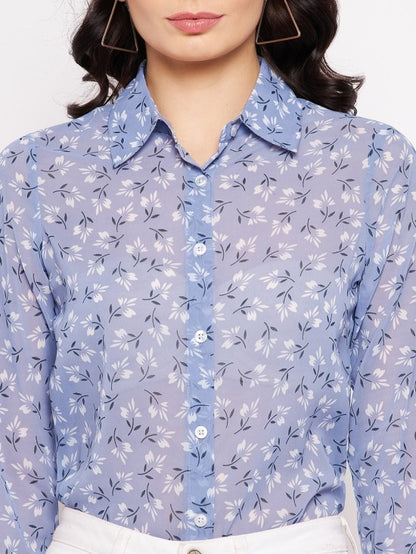 Floral print regular shirt