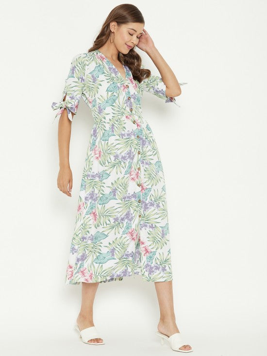 Tropical Printed Dress