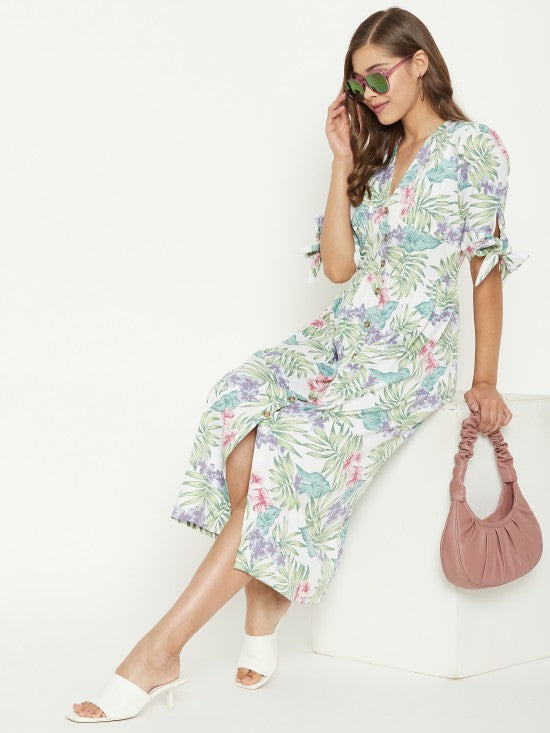 Tropical Printed Dress