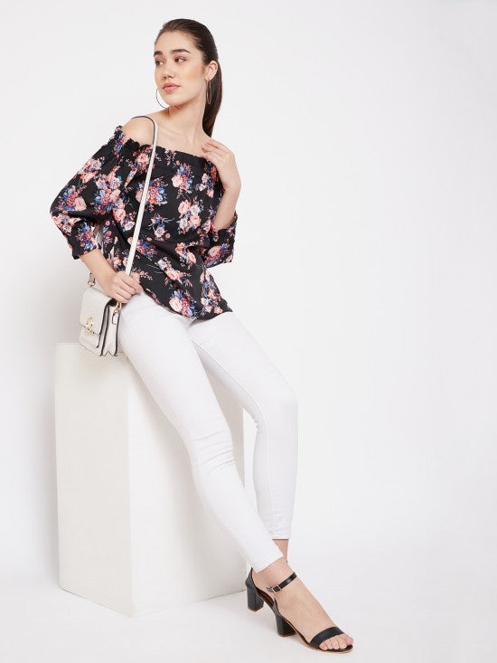 Floral Printed Off Shoulder Top