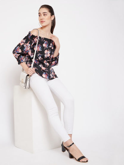 Floral Printed Off Shoulder Top