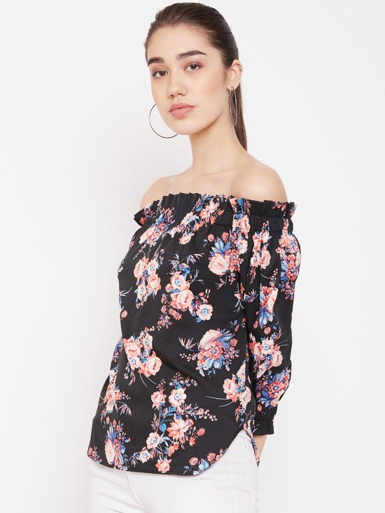 Floral Printed Off Shoulder Top