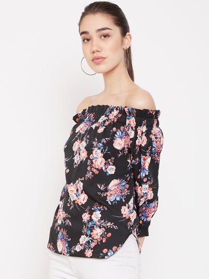 Floral Printed Off Shoulder Top