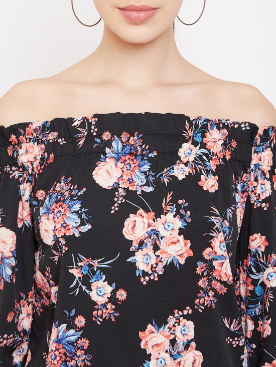 Floral Printed Off Shoulder Top