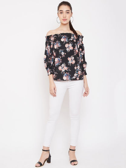 Floral Printed Off Shoulder Top
