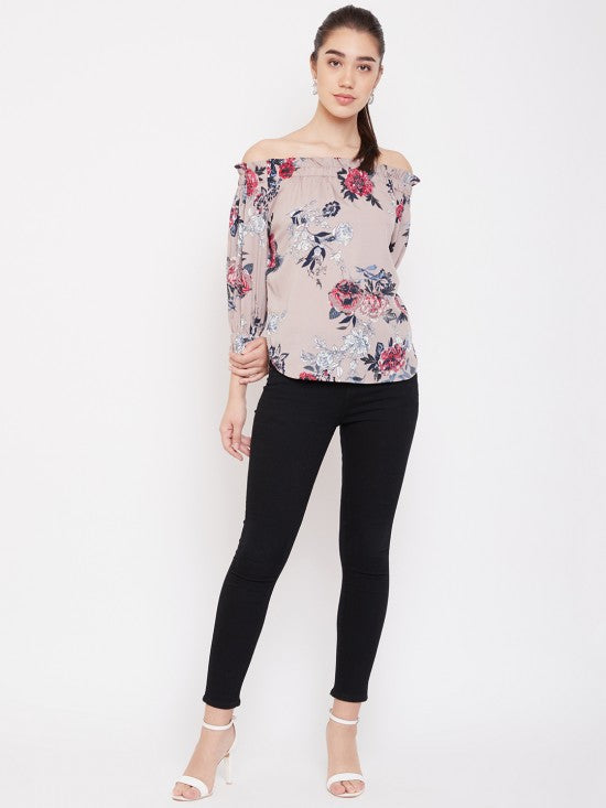 Floral Printed Off Shoulder Top