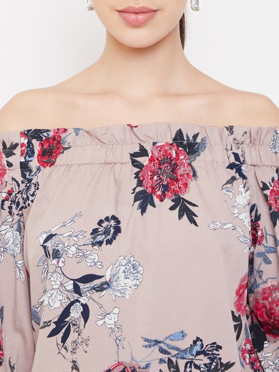 Floral Printed Off Shoulder Top
