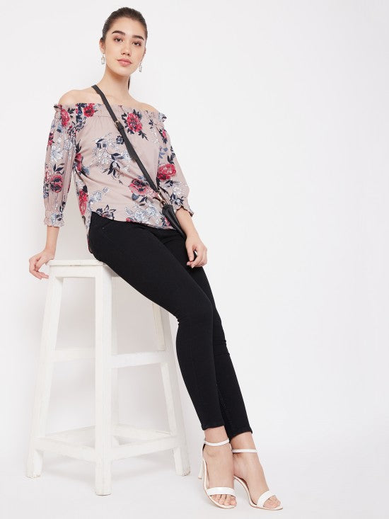 Floral Printed Off Shoulder Top