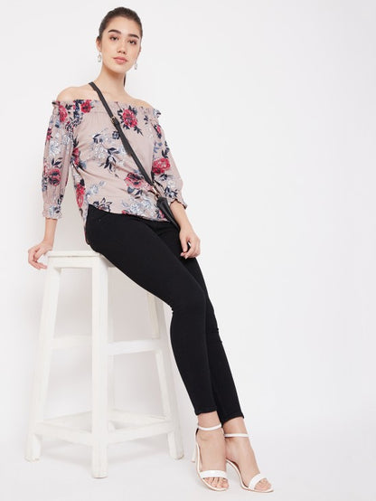 Floral Printed Off Shoulder Top