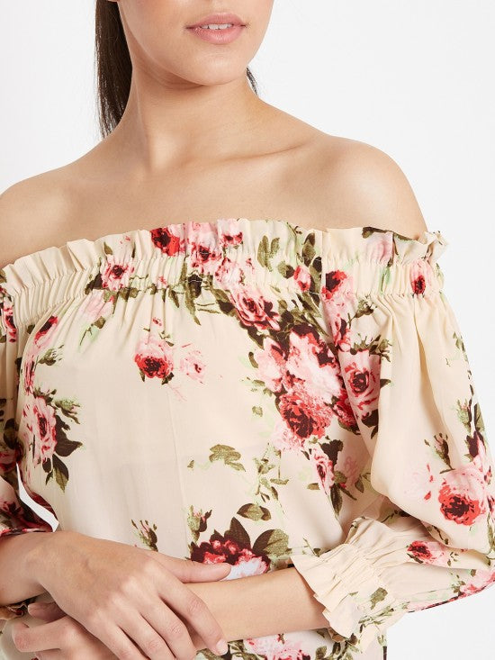 Floral Printed Off Shoulder Top