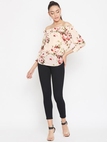 Floral Printed Off Shoulder Top