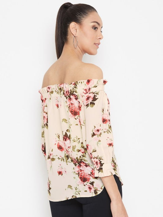 Floral Printed Off Shoulder Top