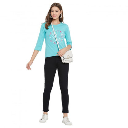 Printed 3/4 sleeves t-shirt