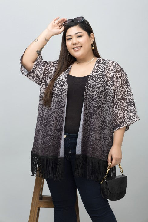 Animal Print Kimono