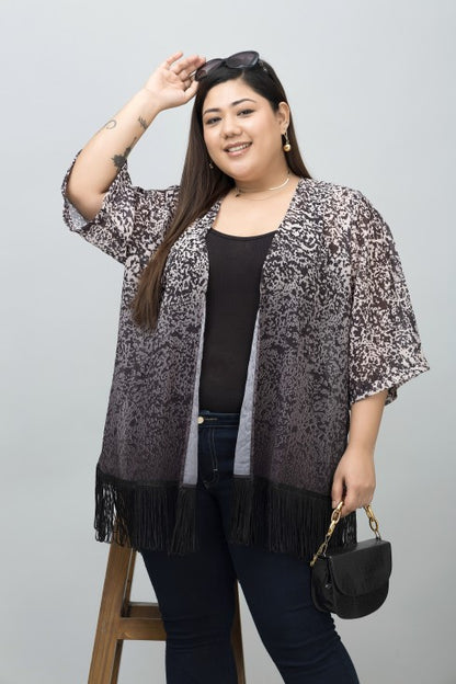 Animal Print Kimono