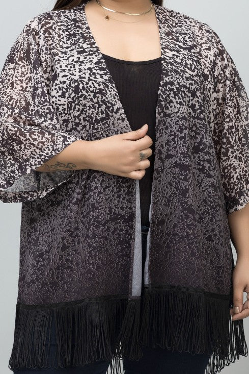 Animal Print Kimono