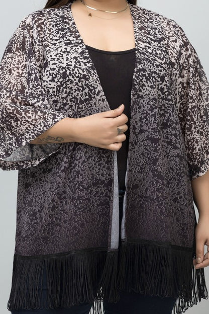 Animal Print Kimono