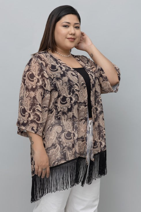 Paisley Print Kimono