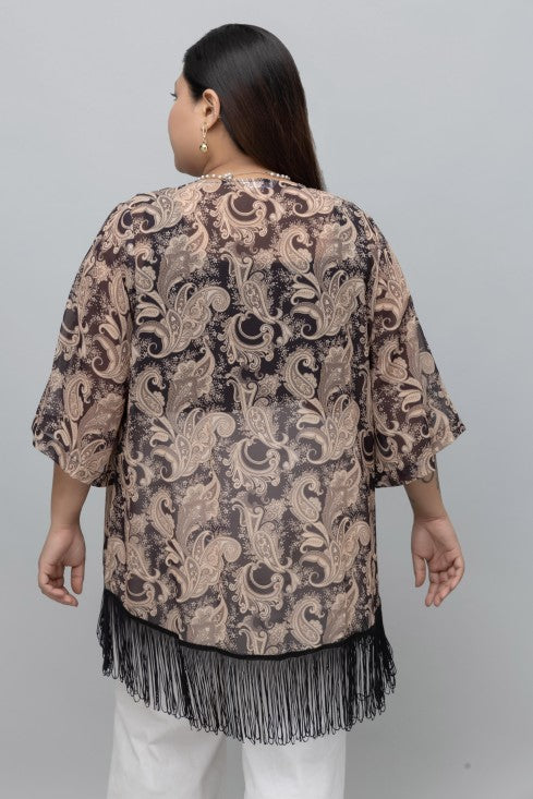 Paisley Print Kimono