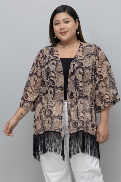 Paisley Print Kimono