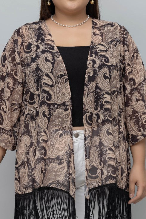 Paisley Print Kimono