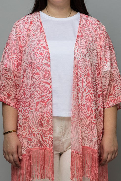 Abstract Print Kimono