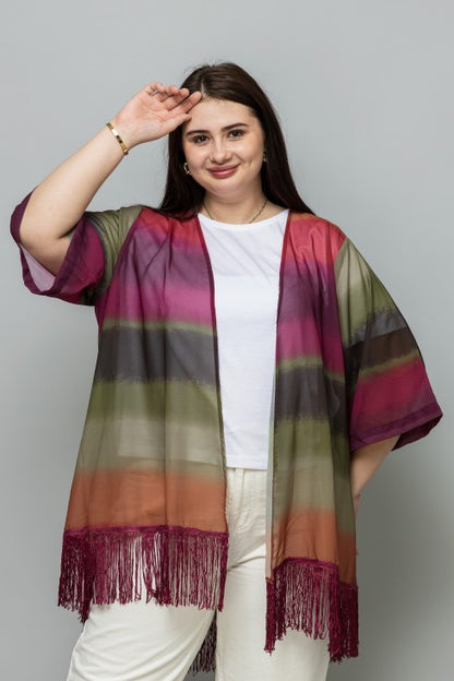 Colorblocked Kimono