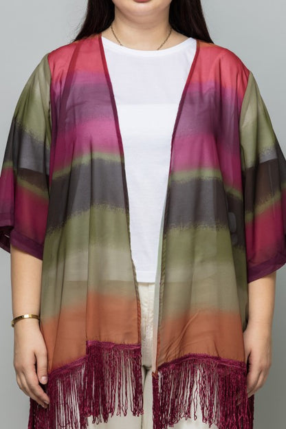 Colorblocked Kimono