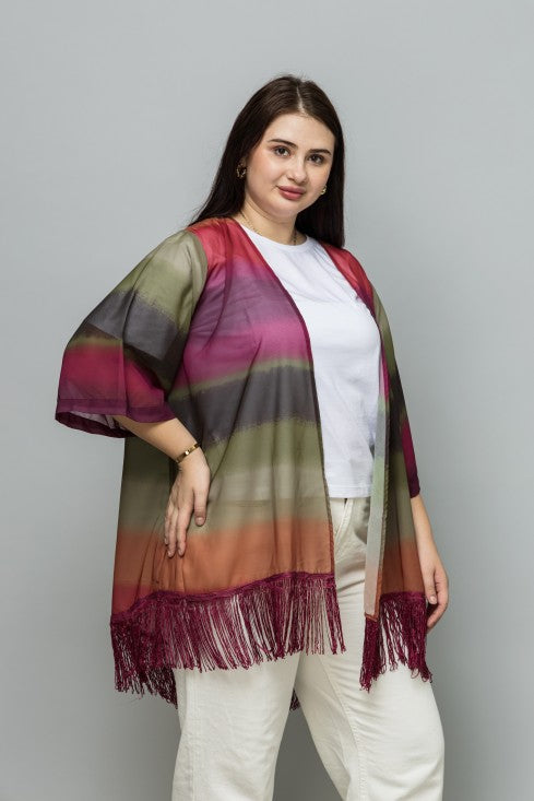 Colorblocked Kimono