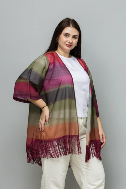 Colorblocked Kimono