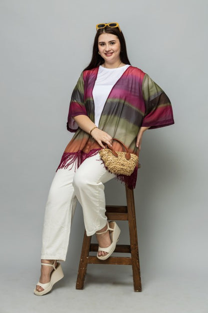 Colorblocked Kimono