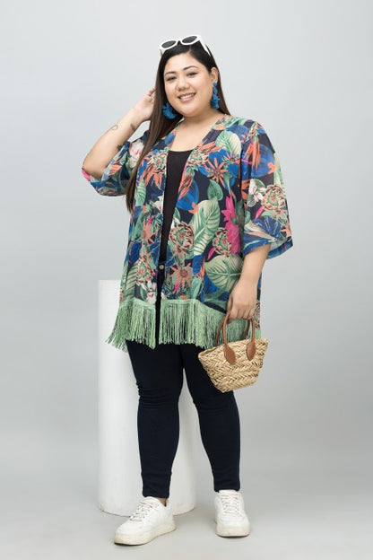 Tropical Print Kimono