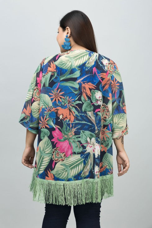 Tropical Print Kimono